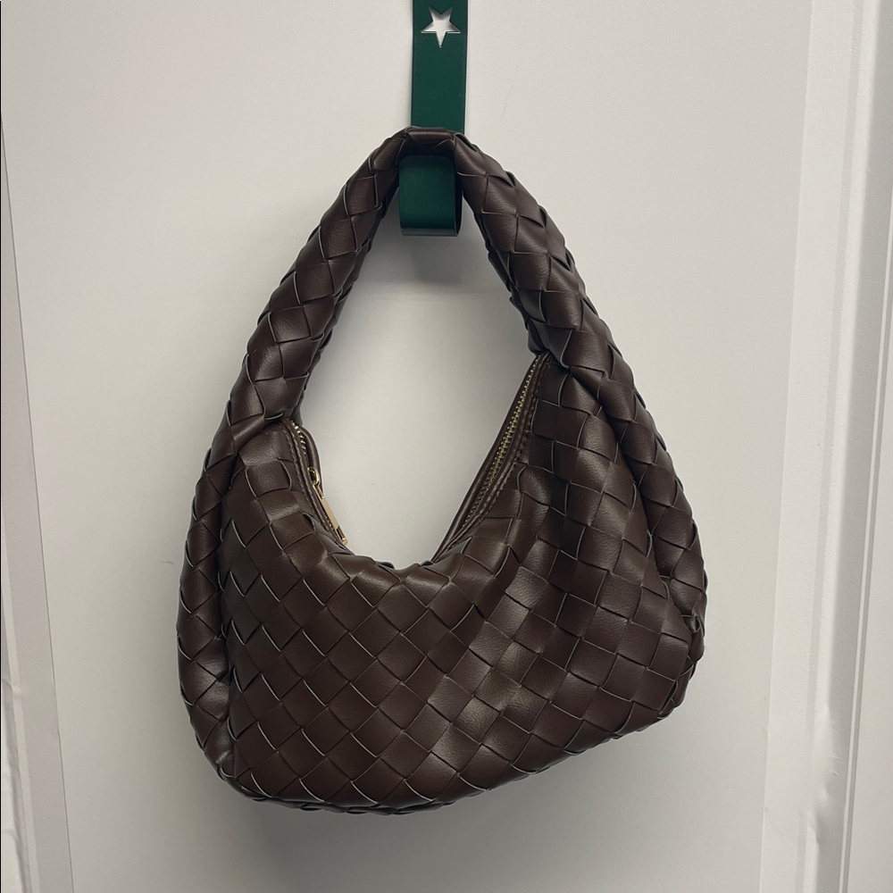 Elegant Brown Woven Women's Bag